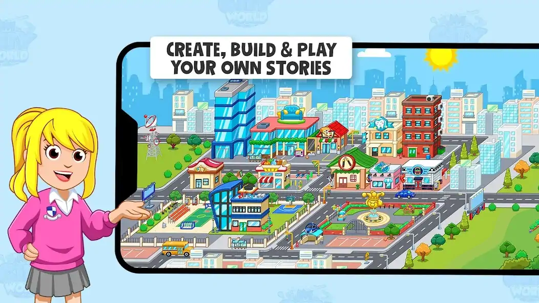 Download My Town World - Mega Doll City MOD [Unlimited money/gems] + MOD [Menu] APK for Android