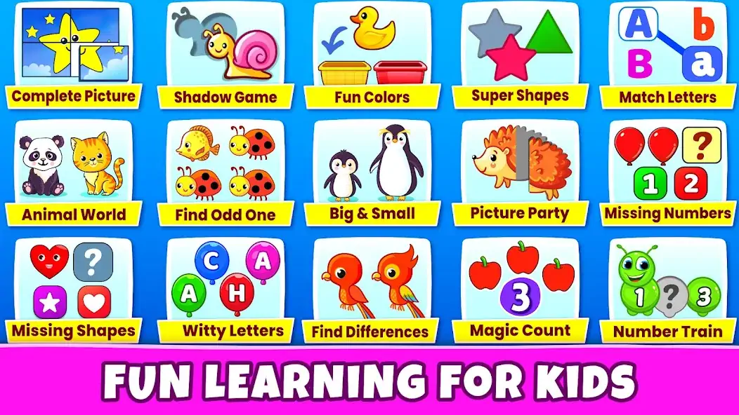 Download Kids Games: For Toddlers 3-5 MOD [Unlimited money/gems] + MOD [Menu] APK for Android