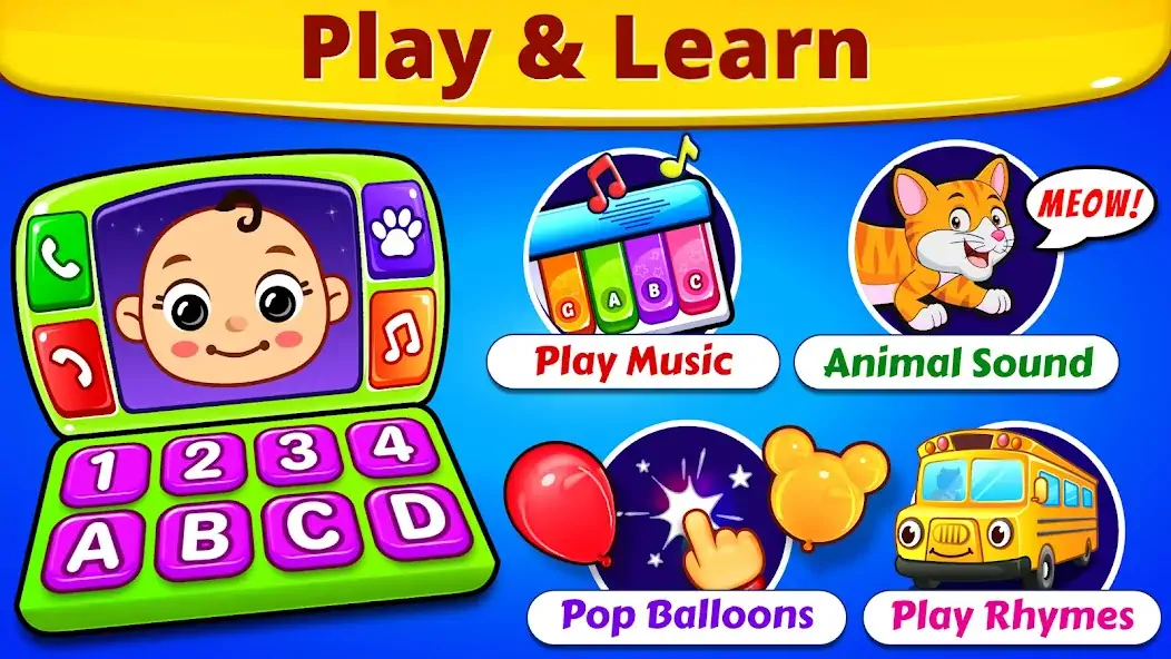 Download Baby Games: Piano & Baby Phone MOD [Unlimited money/gems] + MOD [Menu] APK for Android