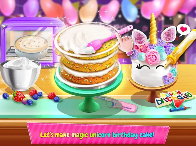 Download Birthday Cake Baking Design MOD [Unlimited money/gems] + MOD [Menu] APK for Android