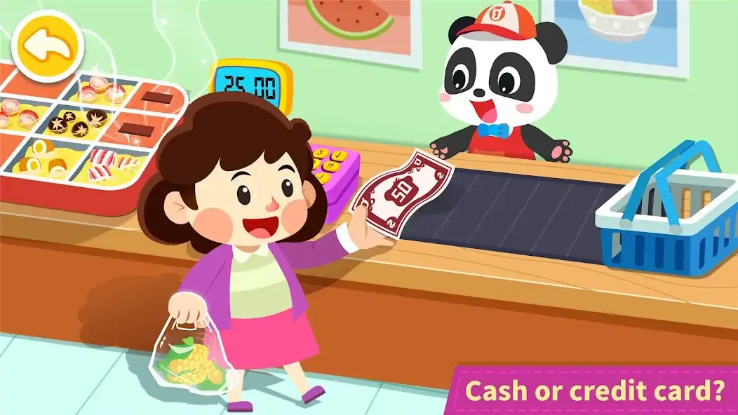 Download Baby Panda's Town: Supermarket MOD [Unlimited money/coins] + MOD [Menu] APK for Android