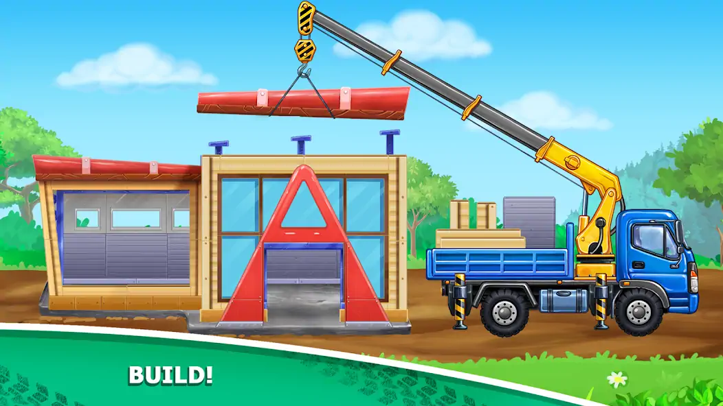 Download Kids truck games Build a house MOD [Unlimited money] + MOD [Menu] APK for Android