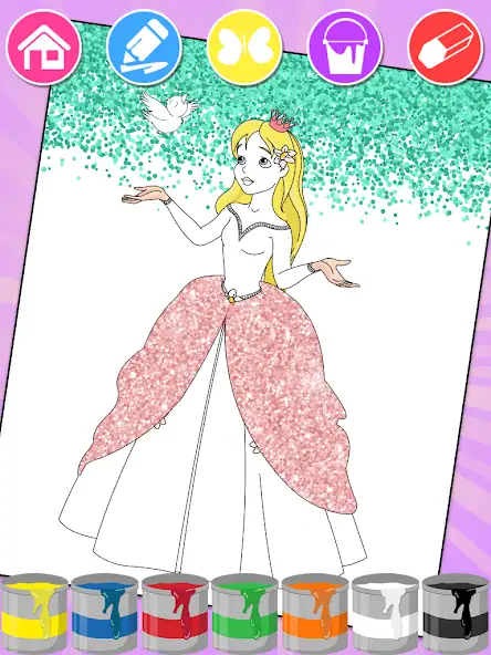 Download Princess Coloring Drawing Game MOD [Unlimited money/coins] + MOD [Menu] APK for Android