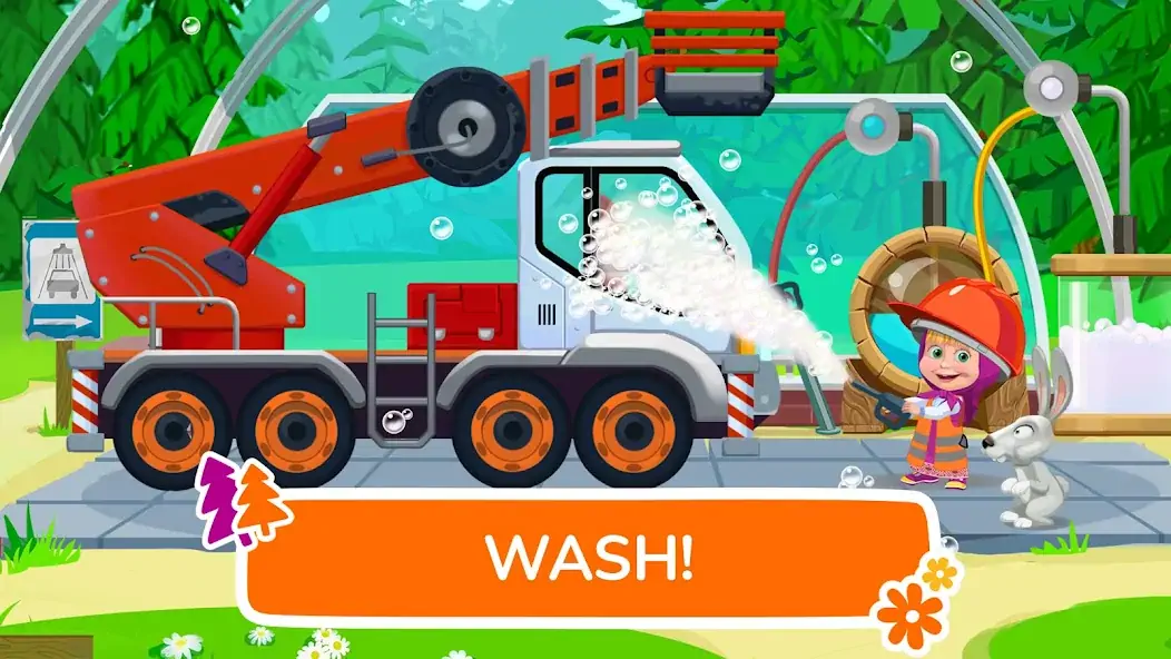 Download Masha and the Bear truck games MOD [Unlimited money/gems] + MOD [Menu] APK for Android