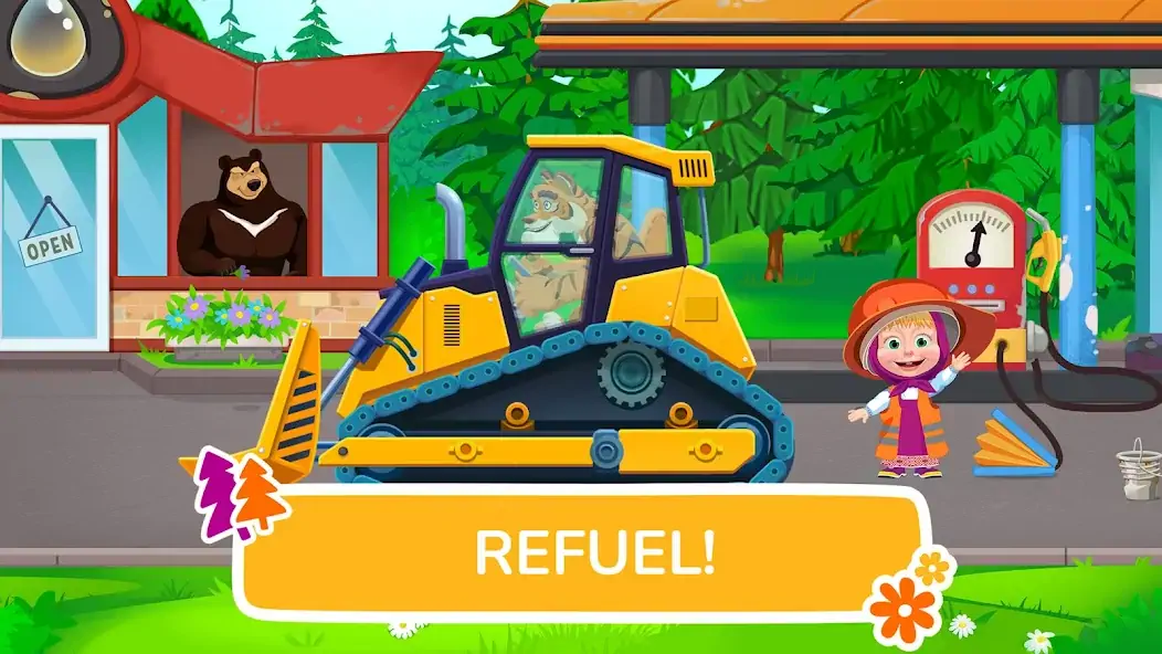 Download Masha and the Bear truck games MOD [Unlimited money/gems] + MOD [Menu] APK for Android