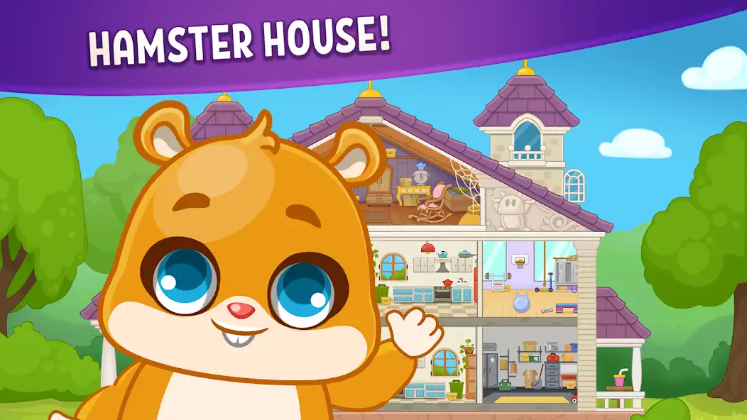 Download Hamster House: Kids Mini Games MOD [Unlimited money/gems] + MOD [Menu] APK for Android
