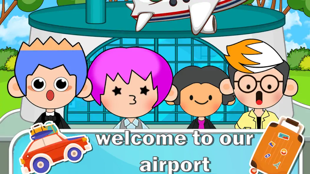 Download My Airport City : Pretend Town MOD [Unlimited money/gems] + MOD [Menu] APK for Android