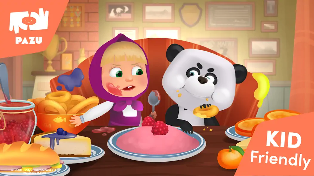 Download Masha and the Bear Kitchen MOD [Unlimited money/gems] + MOD [Menu] APK for Android