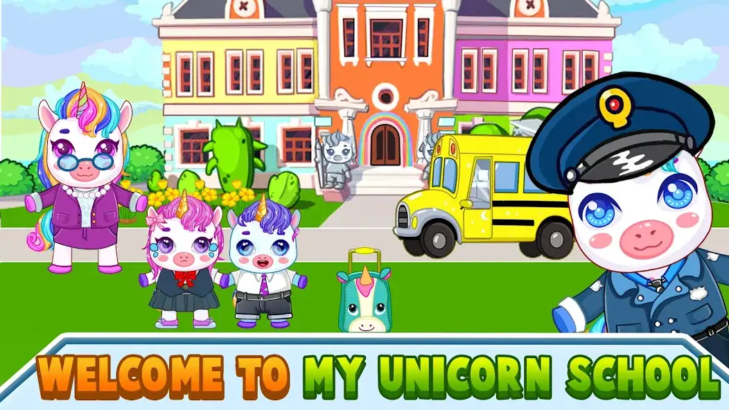 Download Mini Town: My Unicorn School MOD [Unlimited money/gems] + MOD [Menu] APK for Android