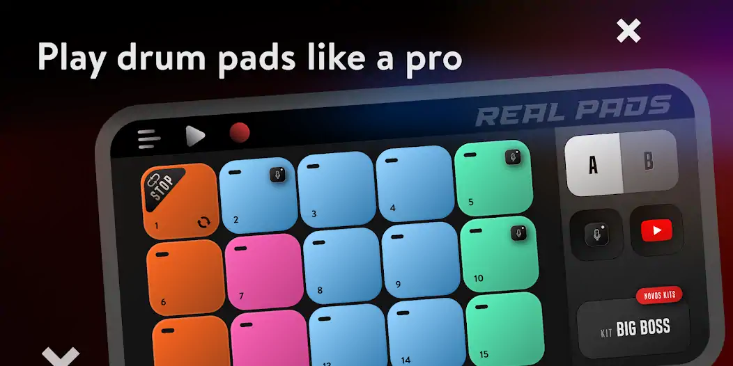 Download Real Pads: electro drum EDM DJ MOD [Unlimited money/coins] + MOD [Menu] APK for Android