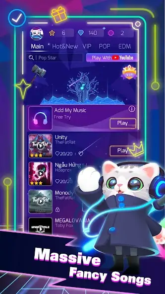 Download Sonic Cat - Slash the Beats MOD [Unlimited money/gems] + MOD [Menu] APK for Android