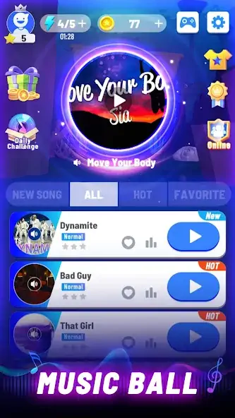 Download Music Ball 3D- Music Rush Game MOD [Unlimited money/coins] + MOD [Menu] APK for Android