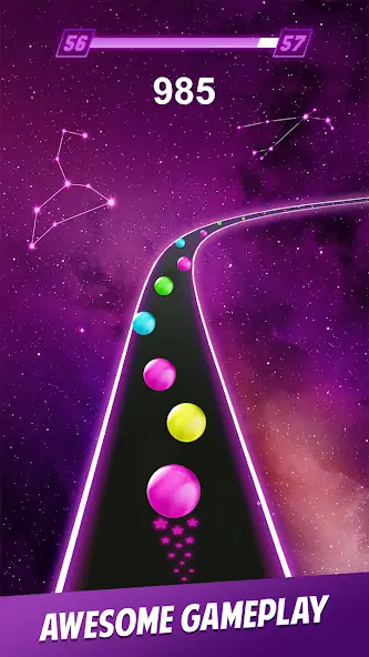 Download Dancing Ball Color Road Rush MOD [Unlimited money/gems] + MOD [Menu] APK for Android