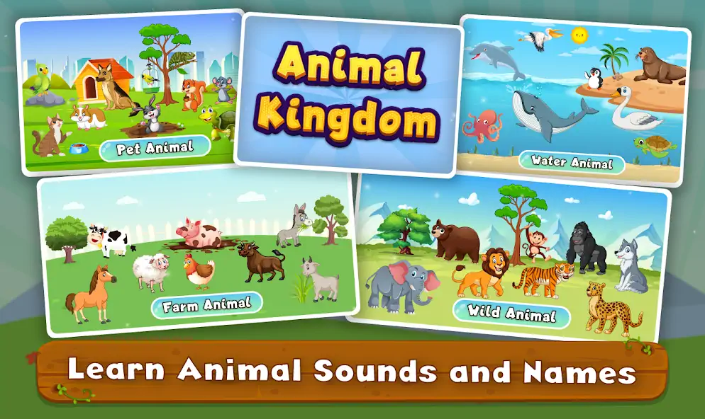Download Kids Animal Sound Name & Games MOD [Unlimited money/gems] + MOD [Menu] APK for Android