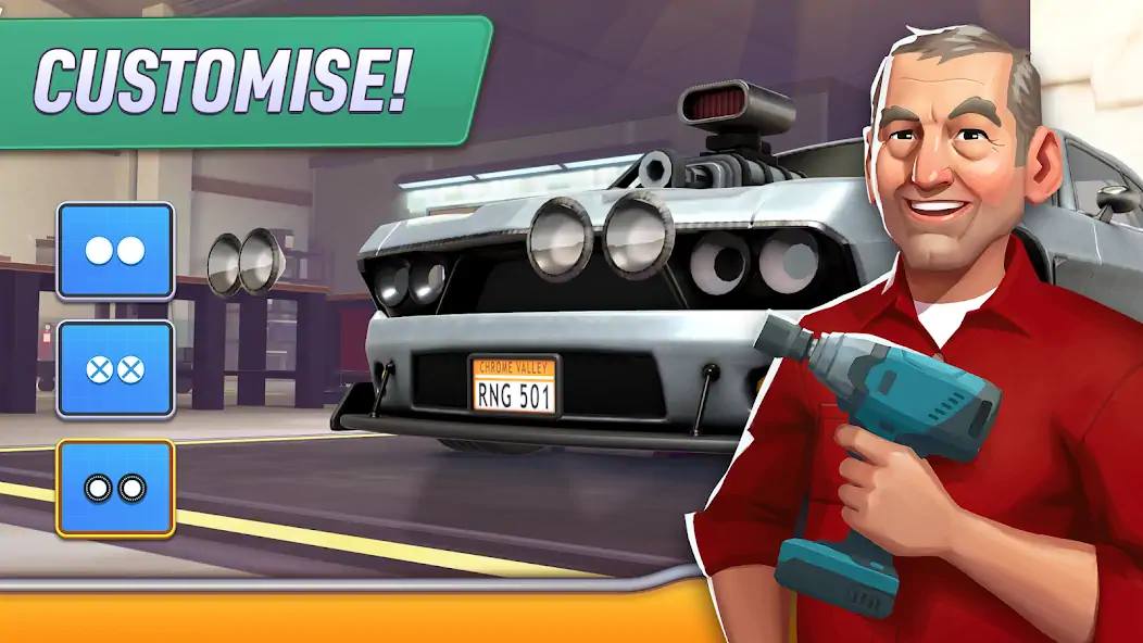 Download Chrome Valley Customs MOD [Unlimited money/gems] + MOD [Menu] APK for Android