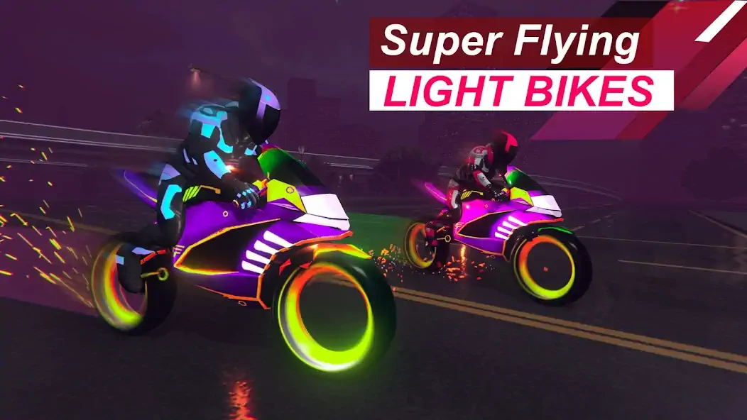 Download Light Bike Flying Stunts MOD [Unlimited money] + MOD [Menu] APK for Android