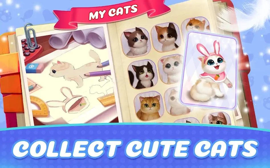 Download Kitten Match MOD [Unlimited money/coins] + MOD [Menu] APK for Android