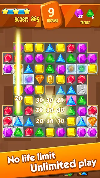 Download Jewels Classic - Crush Jewels MOD [Unlimited money/gems] + MOD [Menu] APK for Android