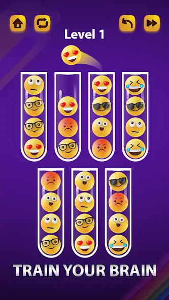 Download Emoji Sort Puzzle Master Game MOD [Unlimited money/coins] + MOD [Menu] APK for Android