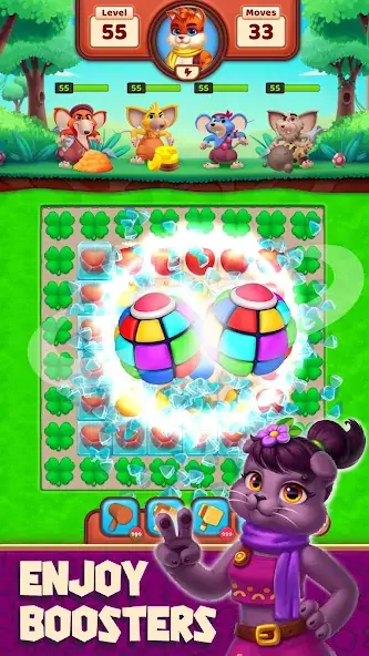 Download Cat Heroes - Match 3 Puzzle MOD [Unlimited money/coins] + MOD [Menu] APK for Android