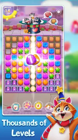 Download Candy Cat: Match 3 candy games MOD [Unlimited money] + MOD [Menu] APK for Android