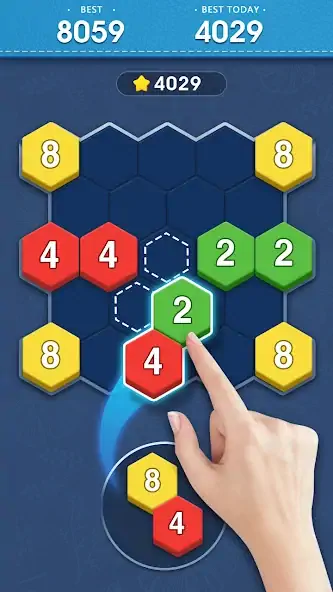 Download Merge Block-2048 Hexa puzzle MOD [Unlimited money] + MOD [Menu] APK for Android