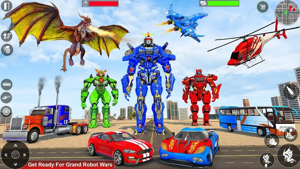 Download Dragon Robot Car Games 3d MOD [Unlimited money/gems] + MOD [Menu] APK for Android
