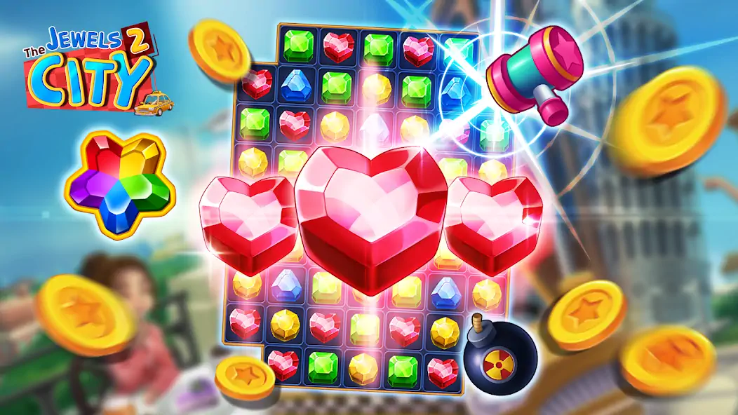 Download The Jewels City 2: Match 3 MOD [Unlimited money/gems] + MOD [Menu] APK for Android