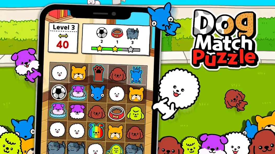 Download Dog Match Puzzle MOD [Unlimited money/coins] + MOD [Menu] APK for Android
