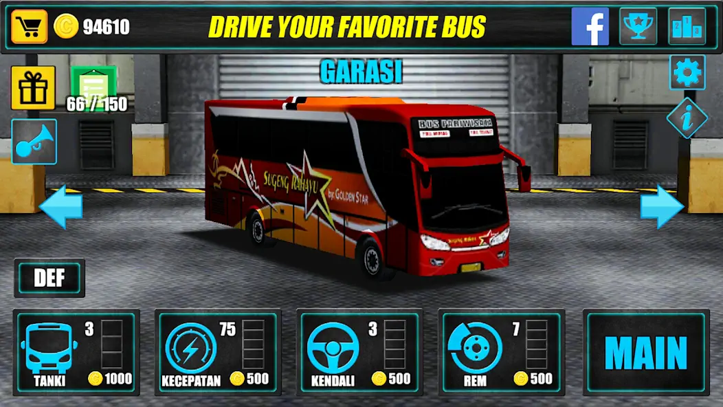 Download Telolet Bus Driving 3D MOD [Unlimited money] + MOD [Menu] APK for Android