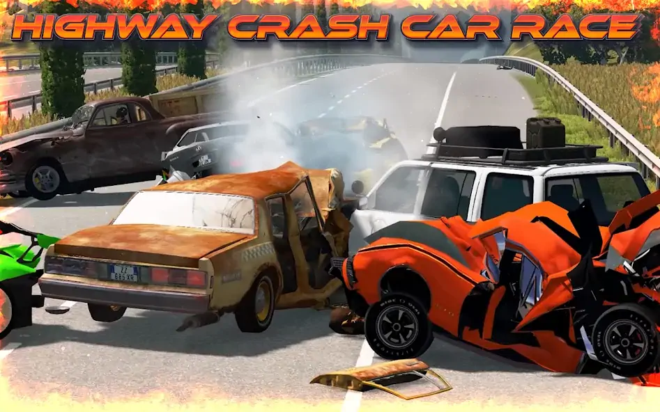 Download Highway Crash Car Race MOD [Unlimited money/gems] + MOD [Menu] APK for Android