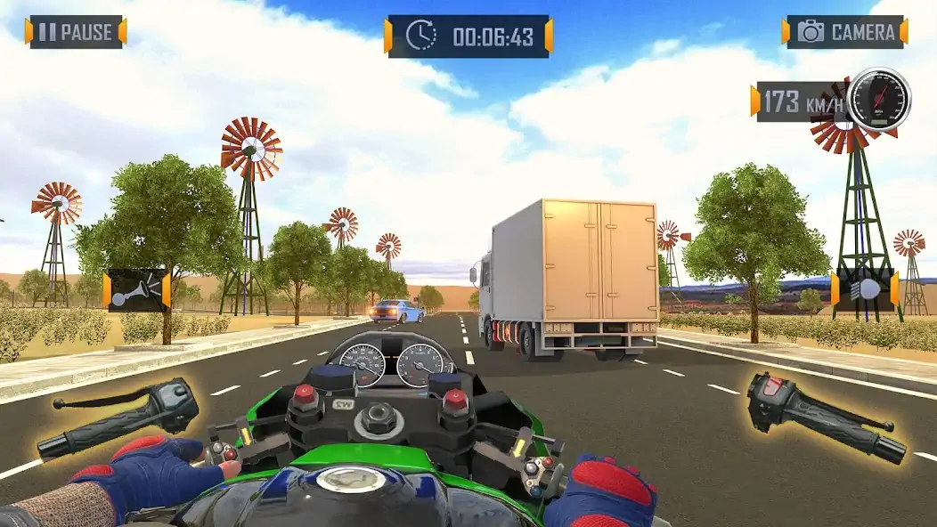 Download Highway Motorbike Drag Racing MOD [Unlimited money/gems] + MOD [Menu] APK for Android
