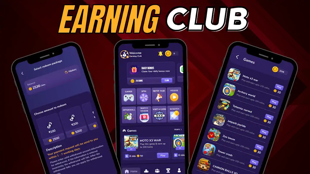 Download Earning Club Daily Coin Reward MOD [Unlimited money/gems] + MOD [Menu] APK for Android