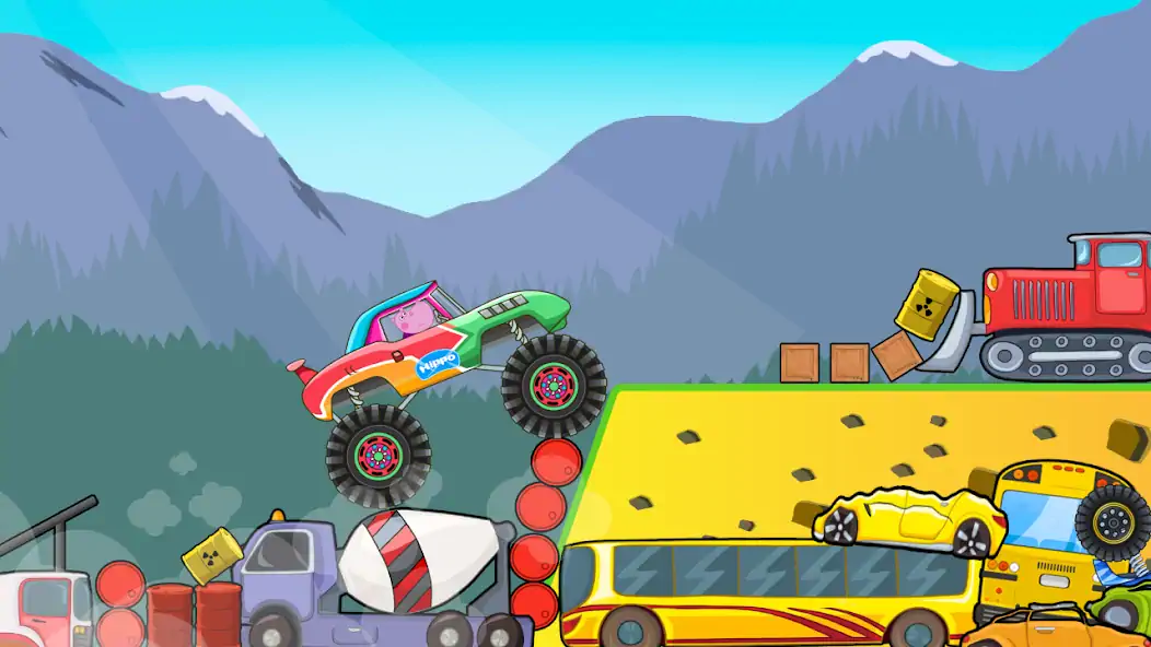 Download Kids Monster Truck Racing Game MOD [Unlimited money] + MOD [Menu] APK for Android
