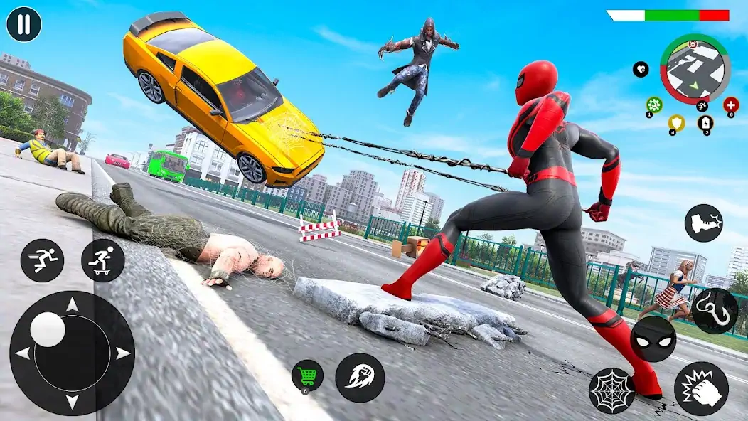 Download Rope Spider Hero Crime Fighter MOD [Unlimited money] + MOD [Menu] APK for Android