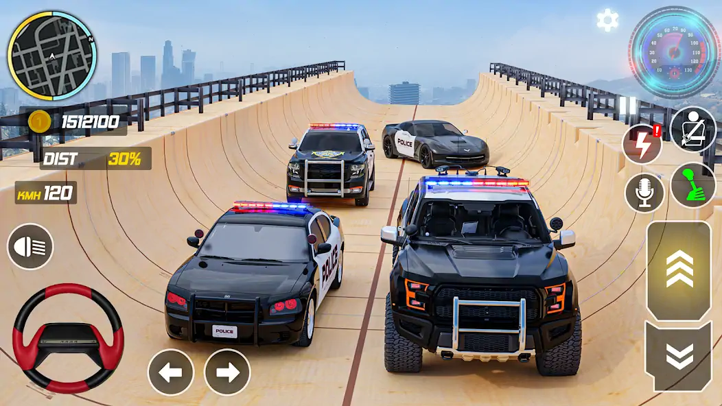 Download Police Car Stunts Racing Games MOD [Unlimited money/gems] + MOD [Menu] APK for Android