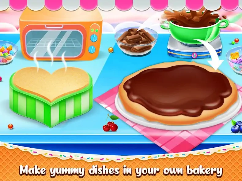 Download Sweet unicorn cake bakery chef MOD [Unlimited money/coins] + MOD [Menu] APK for Android