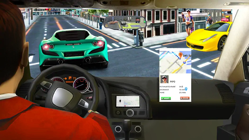 Download Taxi Games Driving Car Game 3D MOD [Unlimited money/gems] + MOD [Menu] APK for Android