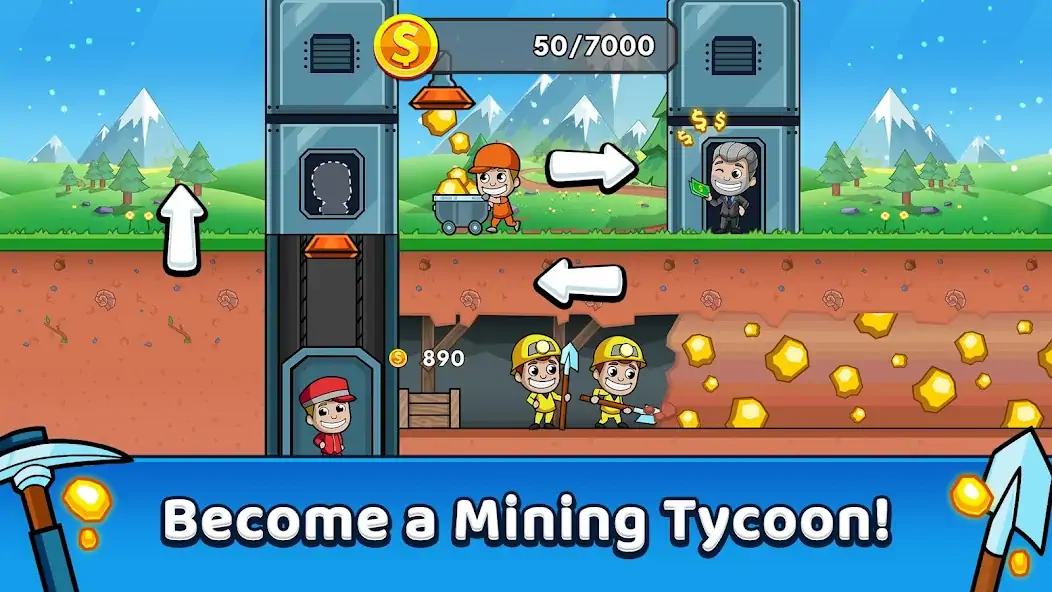 Download Idle Miner Tycoon: Gold Games MOD [Unlimited money] + MOD [Menu] APK for Android