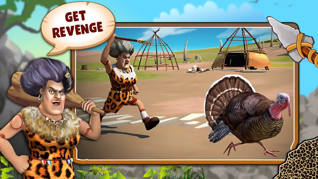 Download Scary Teacher Stone Age MOD [Unlimited money] + MOD [Menu] APK for Android