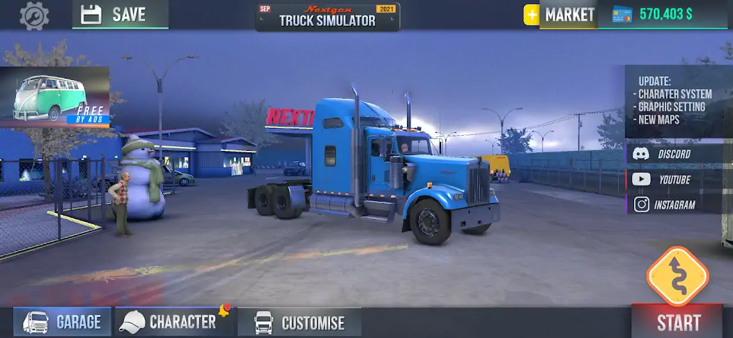 Download Nextgen: Truck Simulator MOD [Unlimited money/coins] + MOD [Menu] APK for Android