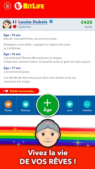 Download BitLife Français MOD [Unlimited money] + MOD [Menu] APK for Android