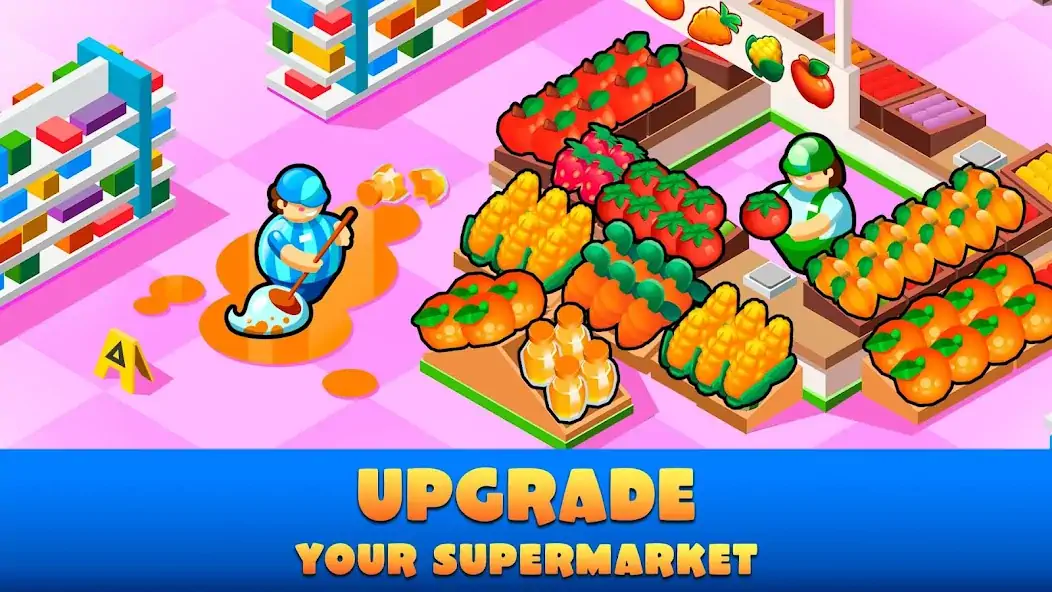 Download Idle Supermarket Tycoon－Shop MOD [Unlimited money/gems] + MOD [Menu] APK for Android
