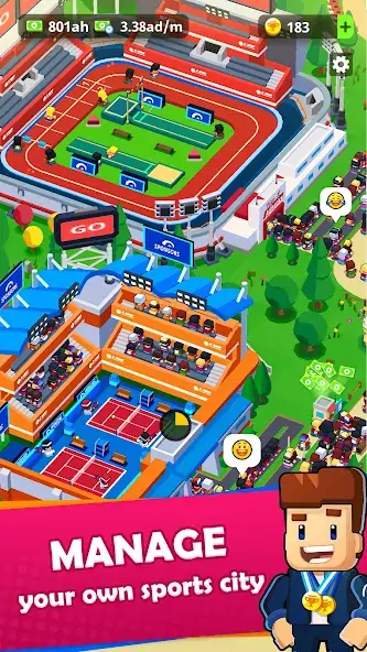 Download Sports City Tycoon: Idle Game MOD [Unlimited money/gems] + MOD [Menu] APK for Android