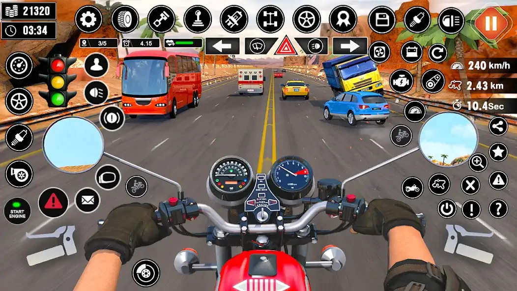 Download Motorcycle Game - Bike Game 3D MOD [Unlimited money/gems] + MOD [Menu] APK for Android