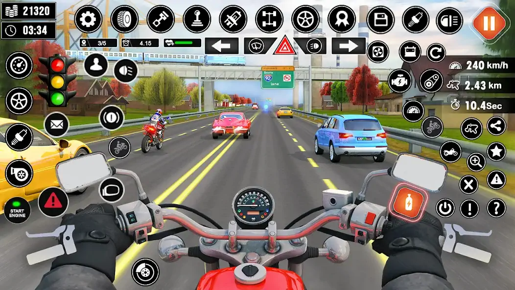 Download Motorcycle Game - Bike Game 3D MOD [Unlimited money/gems] + MOD [Menu] APK for Android