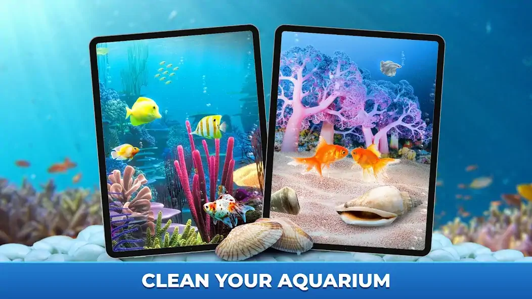Download Fish Tank Clean: Aquarium Sim MOD [Unlimited money/gems] + MOD [Menu] APK for Android