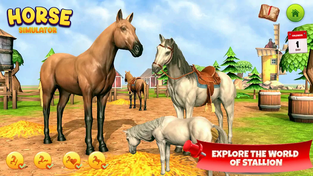 Download Horse Simulator Family Game 3D MOD [Unlimited money] + MOD [Menu] APK for Android