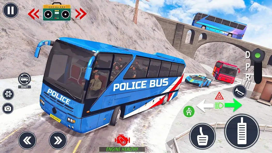 Download Police Bus Simulator Bus Games MOD [Unlimited money] + MOD [Menu] APK for Android