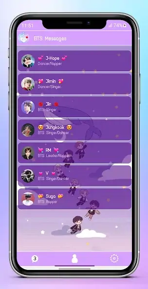 Download BTS Messenger: Chat Simulation MOD [Unlimited money/gems] + MOD [Menu] APK for Android